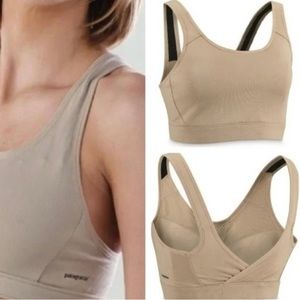 PATAGONIA Women's Tan Sand Cross Back Sports Bra Size XL NWT NEW